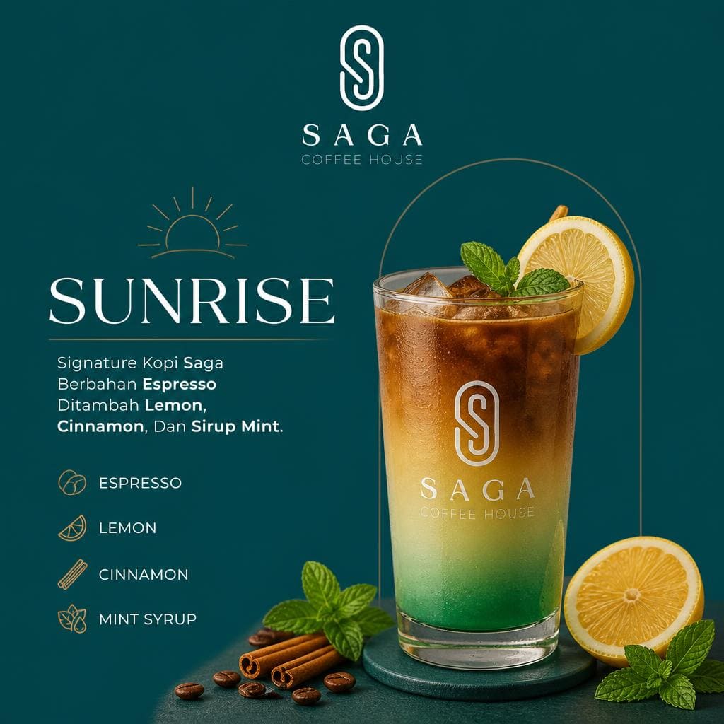 SUNRISE menu Saga Coffee House